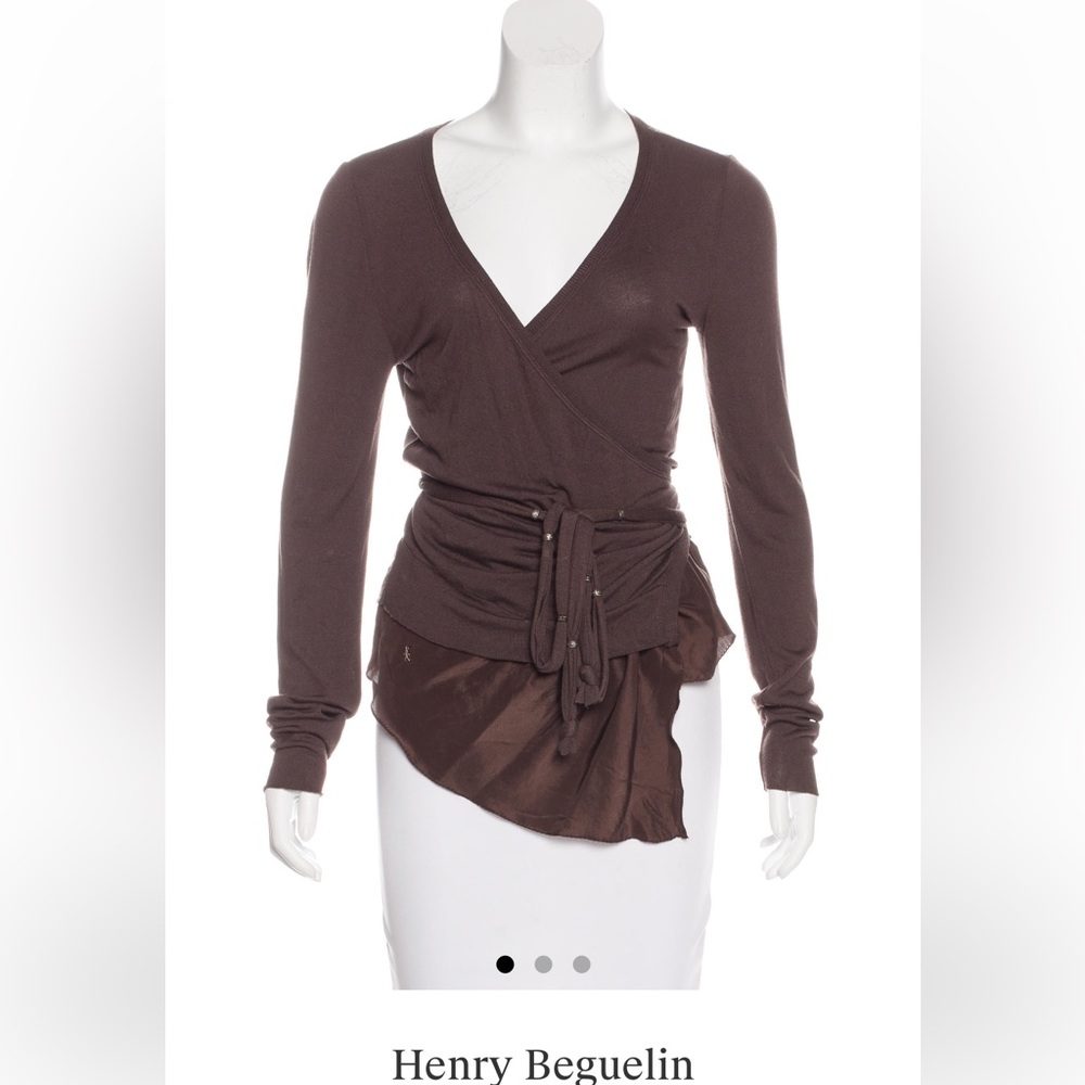 Henry Beguelin Asymmetrical Beaded Knit Wrap - image 1